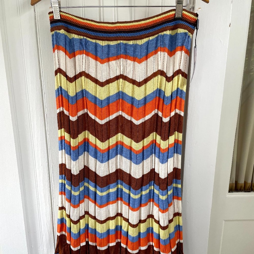 M Mission colorful chevron skirt NWT